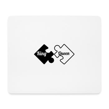 König und Königin - Mousepad (Querformat) - Weiß - Vorne