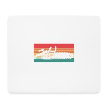 Tronçonneuse rétro menuisier hommes femmes - Tapis de souris (format paysage) - blanc - Devant
