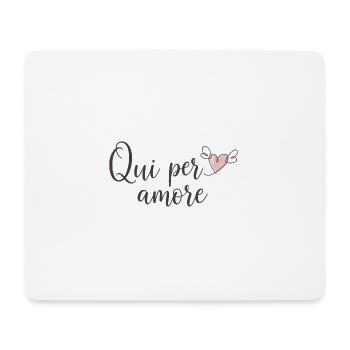 Hier für die Liebe - Mousepad (Querformat) - Weiß - Vorne