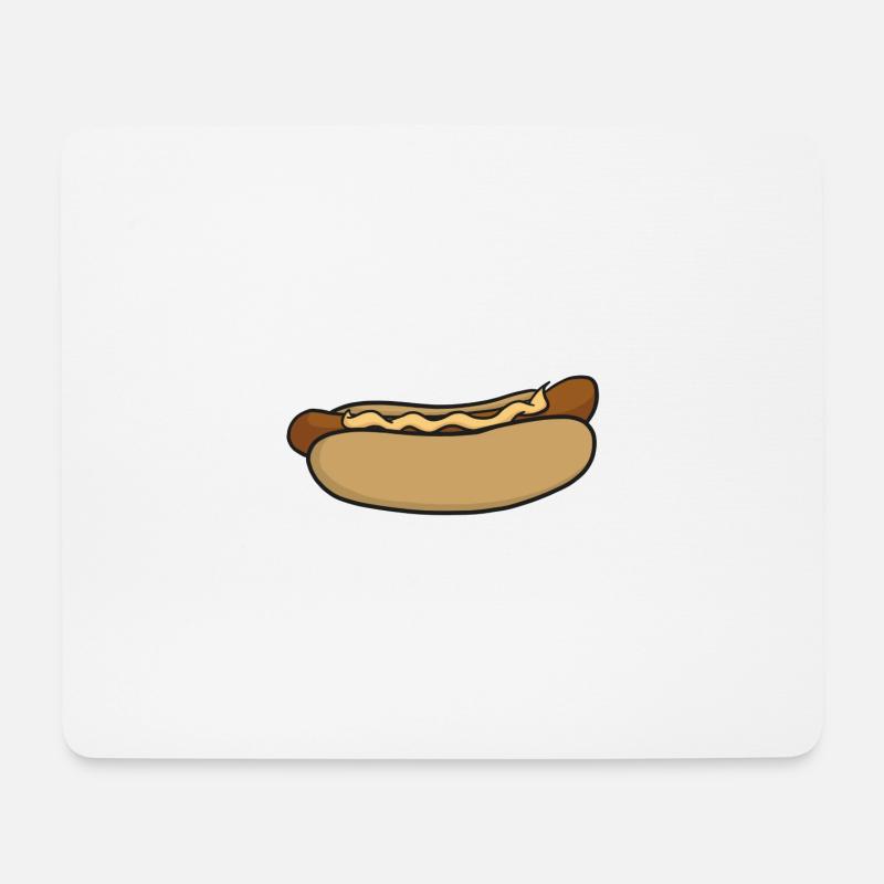 Hotdog - Mousepad (Querformat) - Weiß