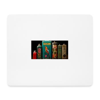 Vintage Blechdosen - Mousepad (Querformat) - Weiß - Vorne