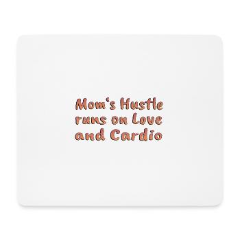 Muttertag Lauf "Love and Cardio" Motivationsspruch - Mousepad (Querformat) - Weiß - Vorne
