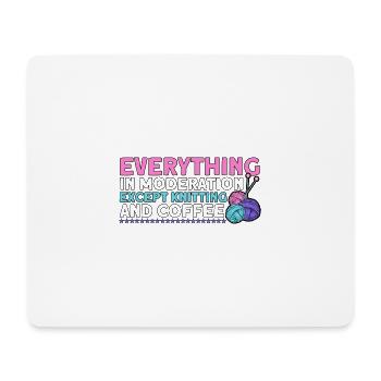 Stricken Garn stricken Stricken Stoff Geschenk - Mousepad (Querformat) - Weiß - Vorne