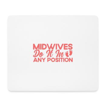 Geburtshelfer Hebamme LD Arbeit Geschenk - Mousepad (Querformat) - Weiß - Vorne