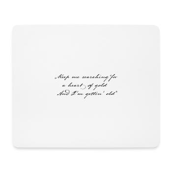 Heart of gold Einsames Herz Single - Mousepad (Querformat) - Weiß - Vorne