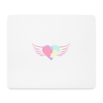 Pastel Heart with Wings - ApriNoeScor - Mouse Pad (horizontal) - white - Front