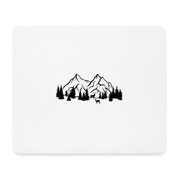 Wildtiere im Wald - Mousepad (Querformat) - Weiß - Vorne