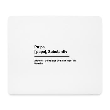 Papa Geschenk Elternzeit witzig duden - Mousepad (Querformat) - Weiß - Vorne