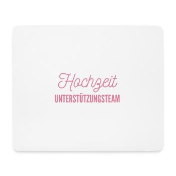 Rosa und Weiß Hochzeit Unterstützungsteam Design - Mousepad (Querformat) - Weiß - Vorne