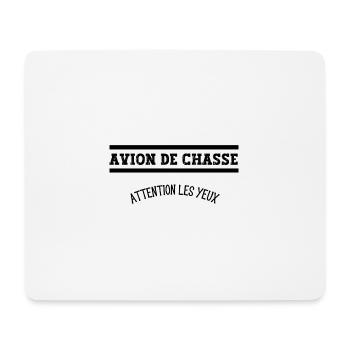 avion de chasse - Tapis de souris (format paysage) - blanc - Devant