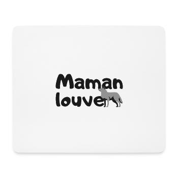 Maman louve - Tapis de souris (format paysage) - blanc - Devant