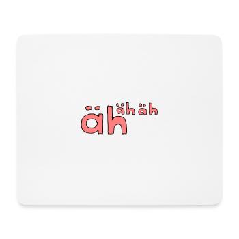 äh äh - Mousepad (Querformat) - Weiß - Vorne