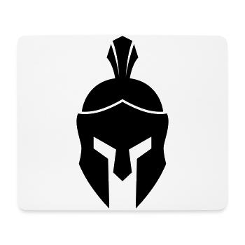 Spartaner Helm - Mousepad (Querformat) - Weiß - Vorne