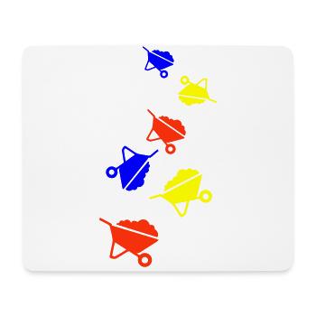 Wheelbarrow symbol - Mouse Pad (horizontal) - white - Front