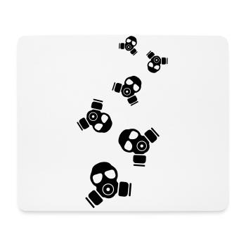 Gas mask symbol - Mouse Pad (horizontal) - white - Front