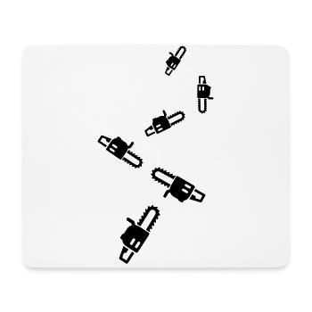 Icône d’icône de tronçonneuse - Tapis de souris (format paysage) - blanc - Devant