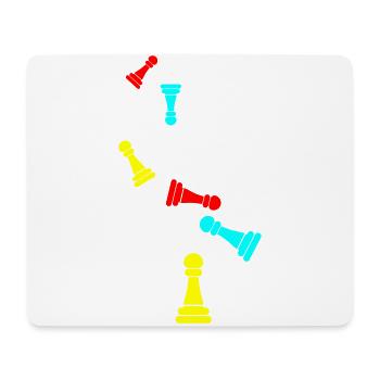 Läufer Bauer Schachfigur - Mousepad (Querformat) - Weiß - Vorne