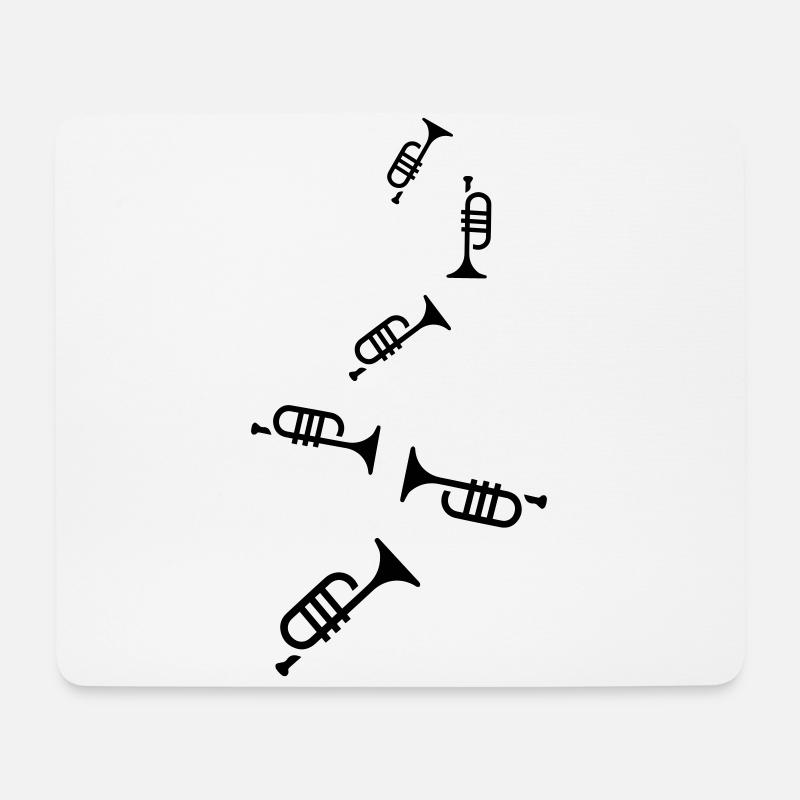 Trompete Instrument - Mousepad (Querformat) - Weiß