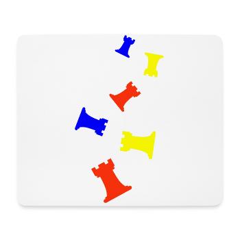 Tour de pièce d’échecs - Tapis de souris (format paysage) - blanc - Devant