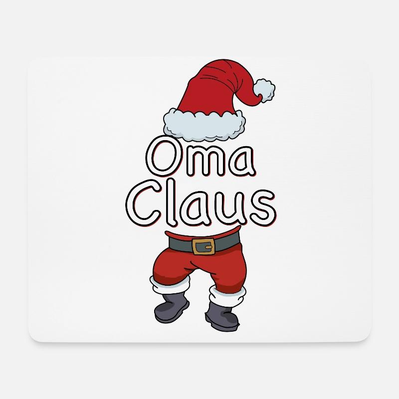Oma Claus Lustiges Weihnachts-Geschenk Großmutter - Mousepad (Querformat) - Weiß