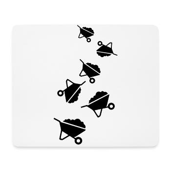 Wheelbarrow Symbol - Mouse Pad (horizontal) - white - Front