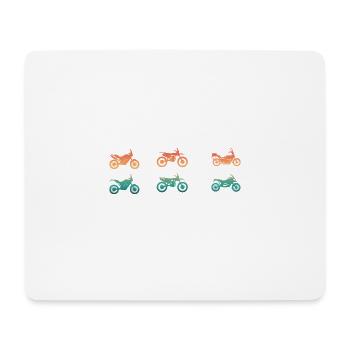 Different Enduro Motocross Motorcycle Types - Mouse Pad (horizontal) - white - Front