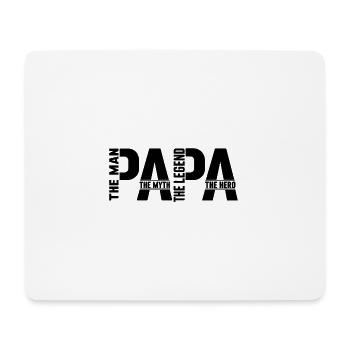 Papa The Man The Myth The Hero Vatertag Geschenk  - Mousepad (Querformat) - Weiß - Vorne