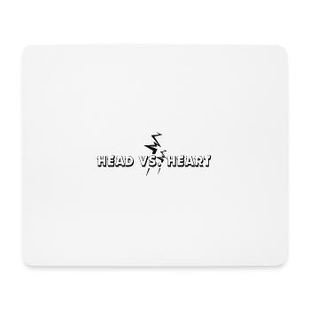 Tête contre cœur - Tapis de souris (format paysage) - blanc - Devant