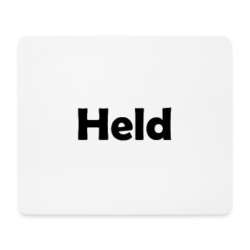Held - Mousepad (Querformat) - Weiß - Vorne