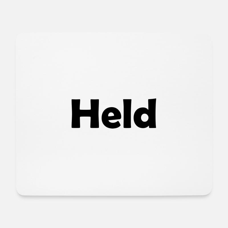 Held - Mousepad (Querformat) - Weiß