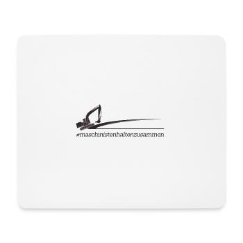 #maschinistenhaltenzusammen - Mousepad (Querformat) - Weiß - Vorne