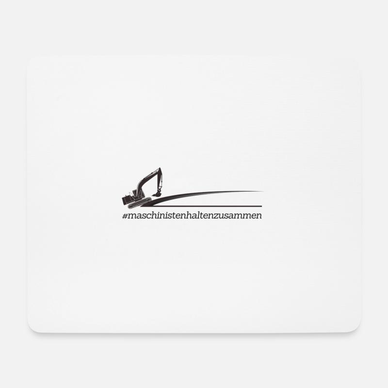 #maschinistenhaltenzusammen - Mousepad (Querformat) - Weiß