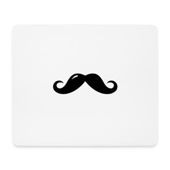 Schnurrbart - Mousepad (Querformat) - Weiß - Vorne