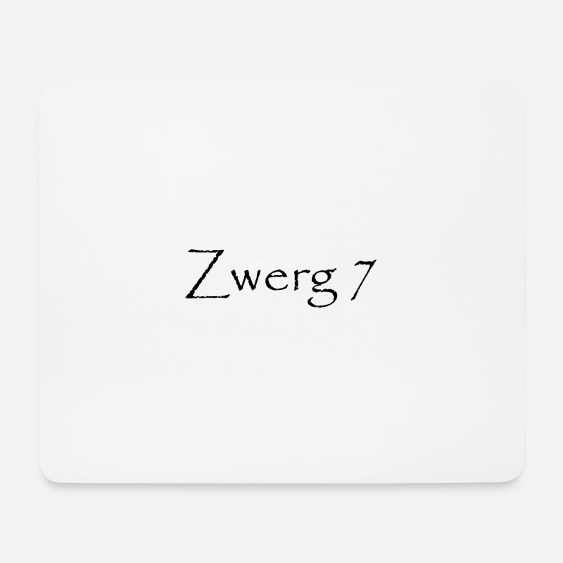 Zwerg Nr. 7 - Mousepad (Querformat) - Weiß
