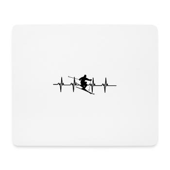 Ski love - Mousepad (Querformat) - Weiß - Vorne