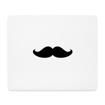 Schnurrbart - Mousepad (Querformat) - Weiß - Vorne