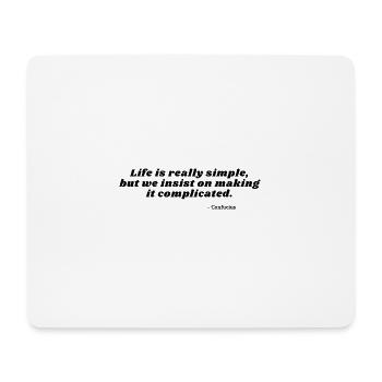 Une vie simple - Tapis de souris (format paysage) - blanc - Devant