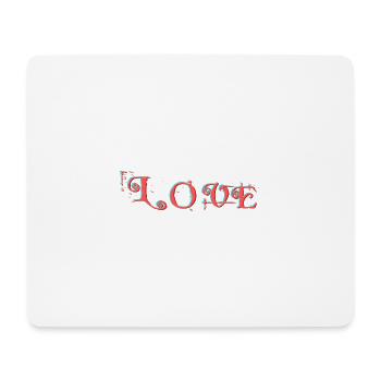 love - Mousepad (Querformat) - Weiß - Vorne