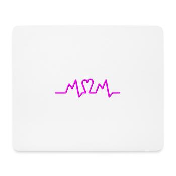 Leuchtendes Herz im Neon-Stil für Liebhaber Mutter - Mousepad (Querformat) - Weiß - Vorne