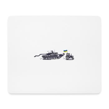 Ukrainesche Traktorenbrigade - Mousepad (Querformat) - Weiß - Vorne