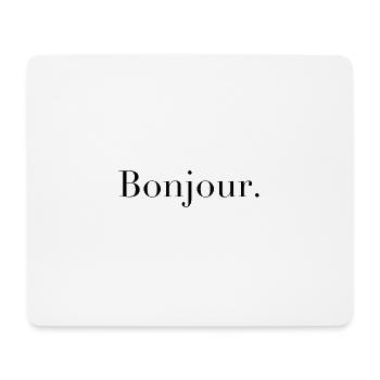 Bonjour - Mousepad (Querformat) - Weiß - Vorne