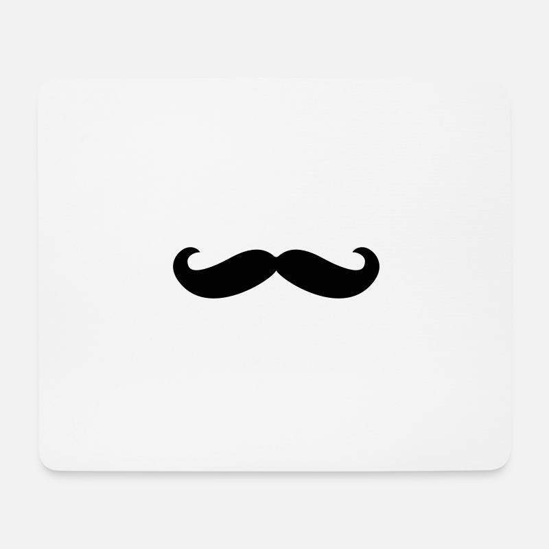 Schnurrbart - Mousepad (Querformat) - Weiß