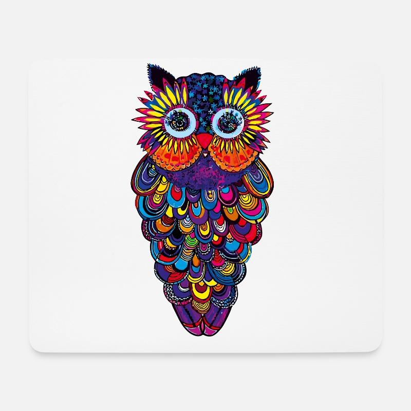Owl Fantasy - Mouse Pad (horizontal) - white