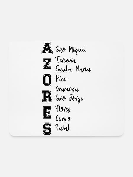 9 Inseln Azoren / Azores - Mousepad (Querformat) - Weiß
