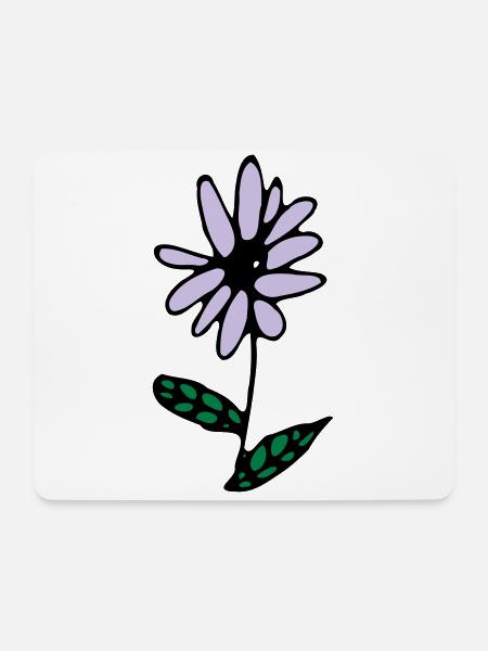 Blume Blümchen Pflanze Design als Vektor Grafik - Mousepad (Querformat) - Weiß