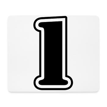 1 symbole numérique - Tapis de souris (format paysage) - blanc - Devant