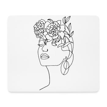 Ich träumte von Pfingstrose - Mousepad (Querformat) - Weiß - Vorne