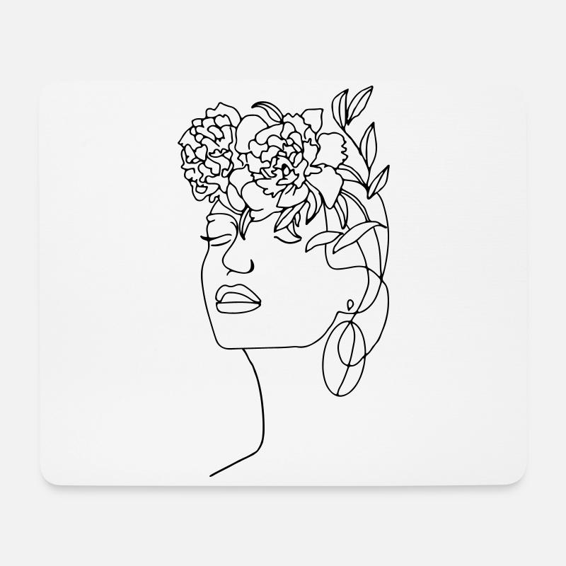 Ich träumte von Pfingstrose - Mousepad (Querformat) - Weiß