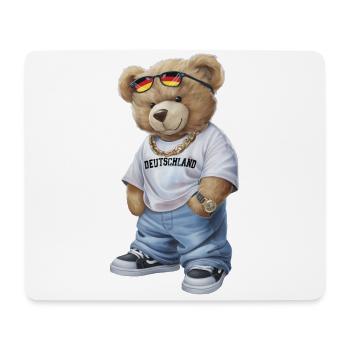 Teddybär Deutschland Fan Deutschlandfan Trikot - Mousepad (Querformat) - Weiß - Vorne