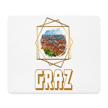 Graz Österreich Skyline Stadt Gold Heimat Liebe - Mousepad (Querformat) - Weiß - Vorne